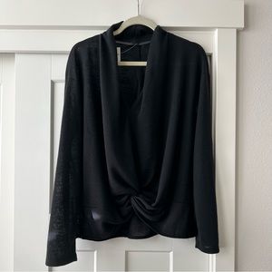 NWT Sanctuary Fine knit drape front sweater